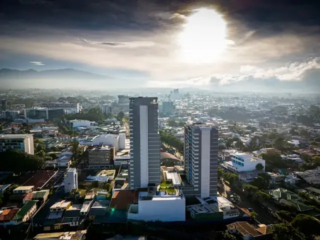 Vue aérienne de San José, capitale du Costa Rica
