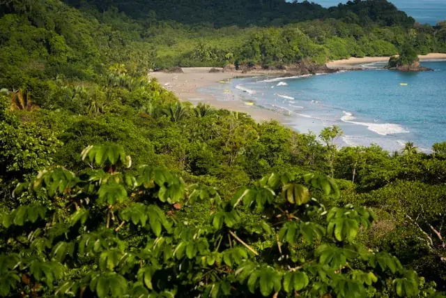 Plage de Manuel Antonio bordée de jungle, Costa Rica