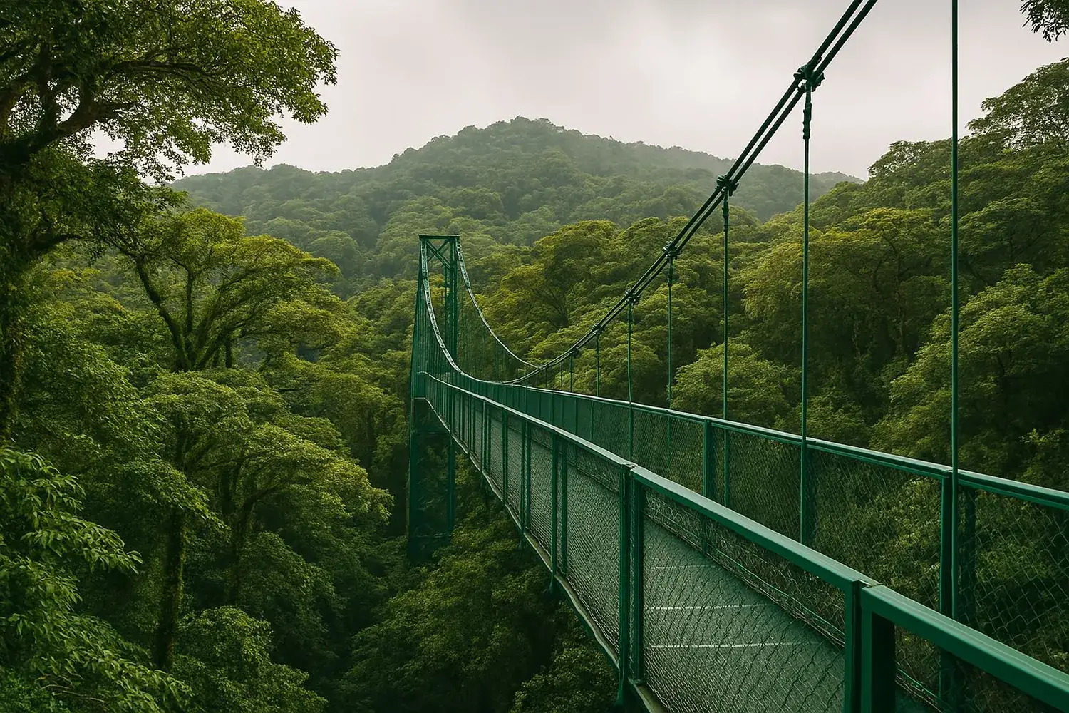 Foret de nuages de Monteverde, region des lodges de montagne au Costa Rica